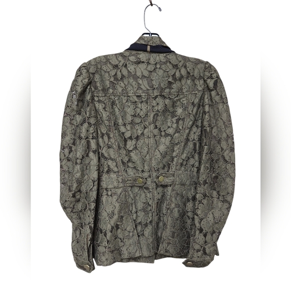 Veronica Beard Olive Green and Black Lace Jacket Size 2 - Picture 3 of 6
